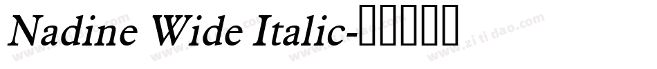 Nadine Wide Italic字体转换
